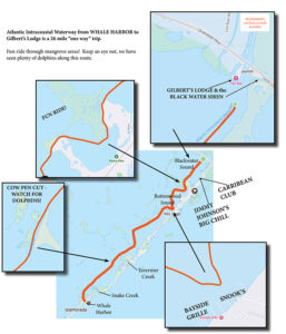 whale harbor to gilberts boat map
