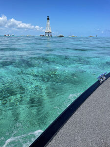 alligator reef light islamorada with 16 foot boat