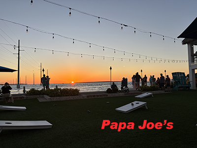 corn hole boards papa joes islamorada