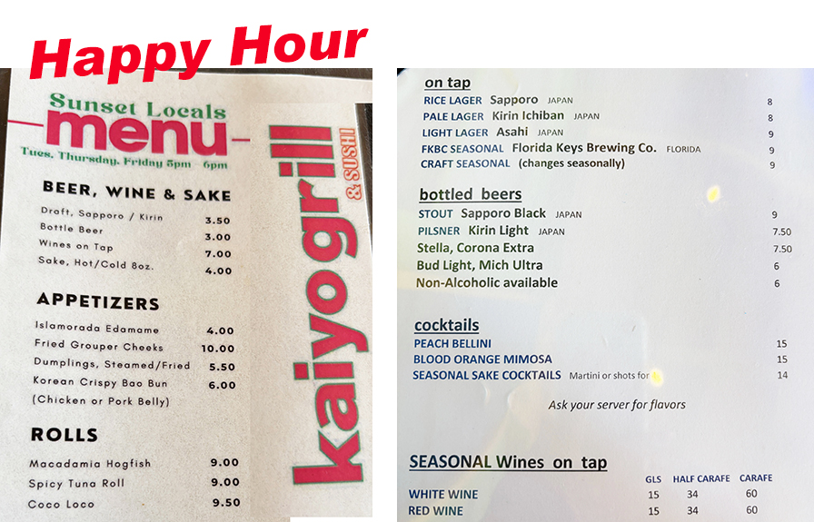 kaiyo happy hour menu times prices 2025 march