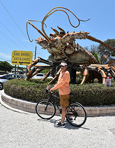 giant lobster rain barrel islamorada photo opportunity